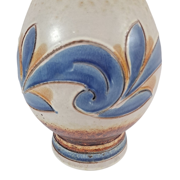 Vintage Inarco Italian Mid Century Modern Vase Drip Glaze Floral Design 14" - Picture 3 of 10